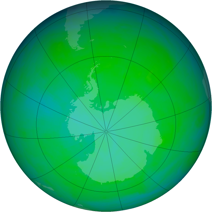 Ozone Map 1991-12-21